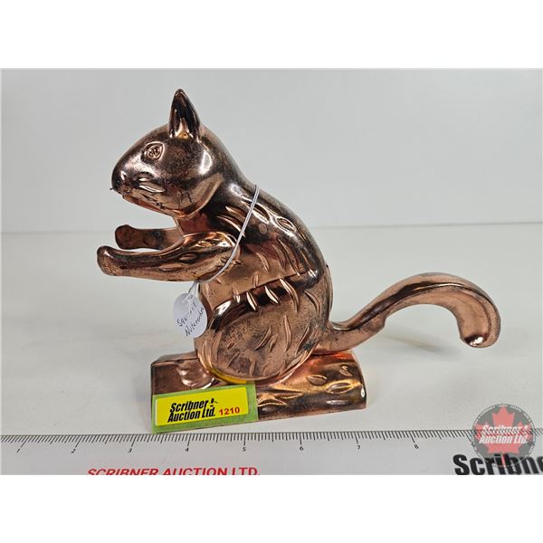Vintage Copper Nutcracker Squirrel (6"H)