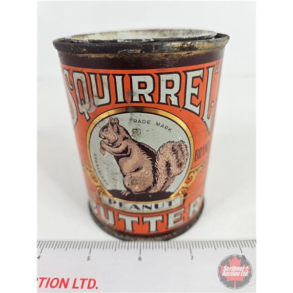 SQUIRREL Peanut Butter Tin (3-3/4"H x 3"Dia)