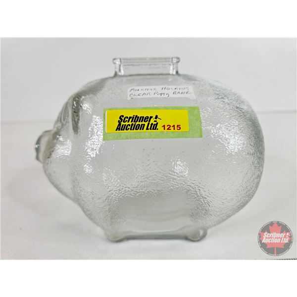 Anchor Hocking Clear Piggy Bank (5"H)