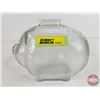 Image 1 : Anchor Hocking Clear Piggy Bank (5"H)