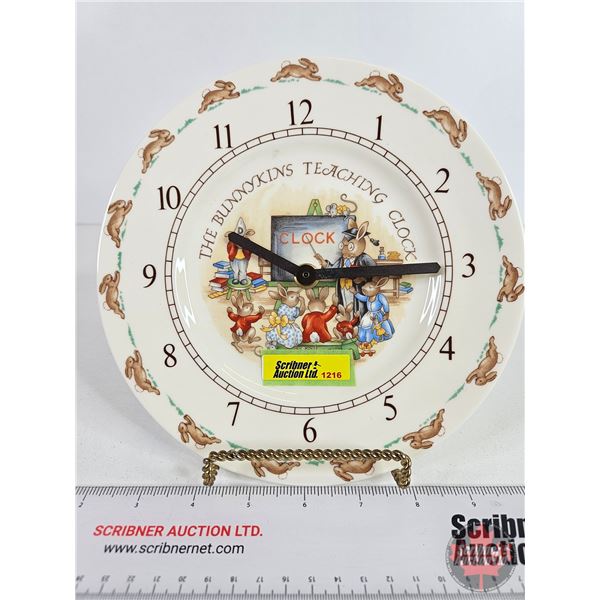 The Bunnykins Teaching Clock (Batt Op) (8"Dia)