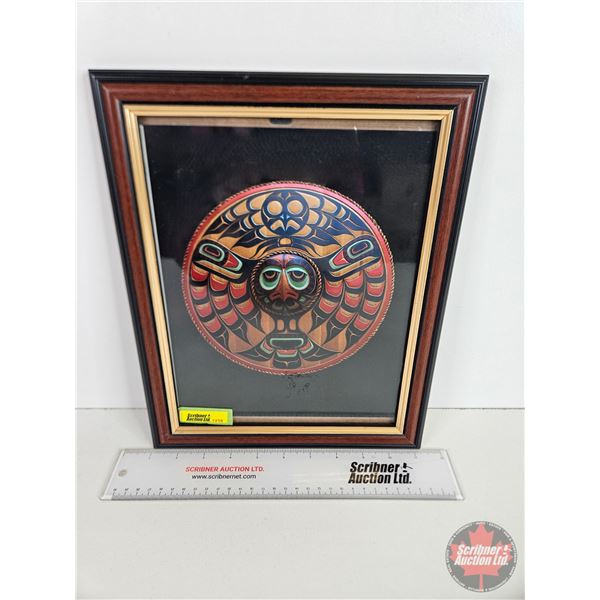 Framed Artwork "Birds Surrounding the Sun Eclipse" (Frame 12-3/4" x 10-1/4")