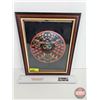 Image 1 : Framed Artwork "Birds Surrounding the Sun Eclipse" (Frame 12-3/4" x 10-1/4")