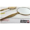 Image 3 : Vintage Vanity Set (2pcs) : Brush & Double Side Hand Mirror