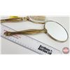 Image 5 : Vintage Vanity Set (2pcs) : Brush & Double Side Hand Mirror