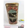 Image 2 : Antique Blue Ribbon Tea Tin (9"H x 7"W x 4-3/4"D)