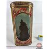Image 5 : Antique Blue Ribbon Tea Tin (9"H x 7"W x 4-3/4"D)