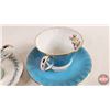 Image 5 : Tea Cups & Saucers (3) + Beaded Necklace & Bracelet (See Photos for maker Stamps)