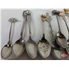 Image 2 : Collector Spoons (Variety) & Clear Glass Creamer