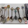 Image 3 : Collector Spoons (Variety) & Clear Glass Creamer