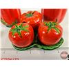 Image 2 : Tomato Ware Salt & Pepper Shakers : Large Set : Occupied Japan