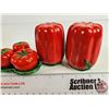 Image 6 : Tomato Ware Salt & Pepper Shakers : Large Set : Occupied Japan