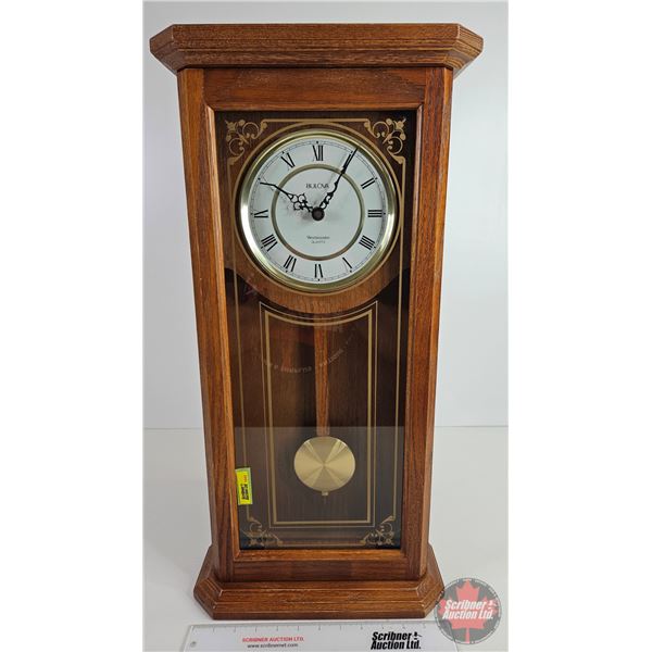 Bulova Westminster Pendulum Clock (Batt Op) (Works)