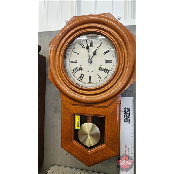 31 Day Pendulum Wall Clock (Working)