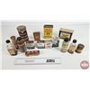 Image 1 : Confectionary Collectibles (15pcs) including Blue Ribbon Mustard Tin, Magic Baking Powder Tin, Empre