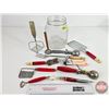 Image 1 : Vintage Kitchen Utensils (11pcs) w/Glass Jar