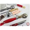 Image 4 : Vintage Kitchen Utensils (11pcs) w/Glass Jar