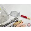 Image 5 : Vintage Kitchen Utensils (11pcs) w/Glass Jar