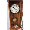 Image 4 : Wood Cased Wall Clock w/Beveled Glass (Works)