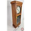 Image 8 : Wood Cased Wall Clock w/Beveled Glass (Works)