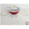 Image 1 : Pyrex No 1 Mixing Bowl (4Qt) c/w Casserole Dish Lids (3)