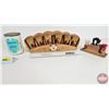 Image 1 : Collector Combo : Wooden Spice Rack, Salt & Pepper Shakers, and Can of Pure Drinking Water (from Edg