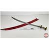 Image 2 : Vintage Indian Talwar Sword : Curved Blade w/Scabbard
