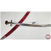 Image 6 : Vintage Indian Talwar Sword : Curved Blade w/Scabbard