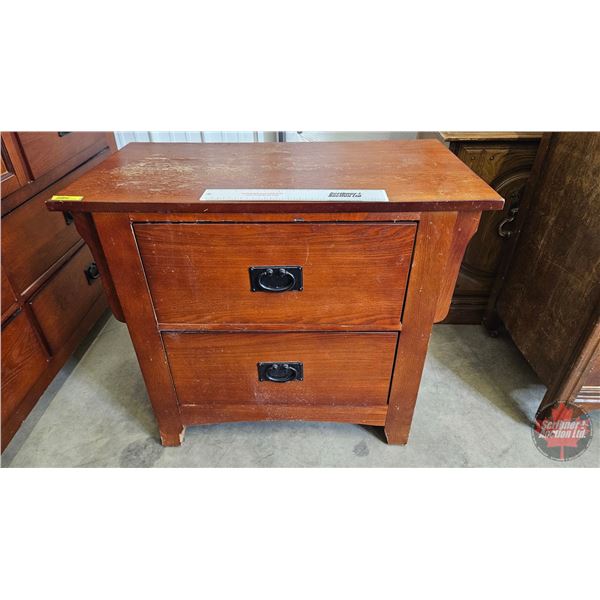 Mission Style 2 Drawer End Table