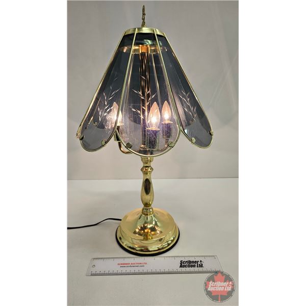 Electric Lamp (Grey Glass Lamp Shade) (Continuous Power)