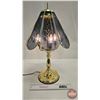 Image 1 : Electric Lamp (Grey Glass Lamp Shade) (Continuous Power)