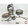 Image 1 : Silverplated Collectibles including :  - Casserole Dishes & Liners - Utensils - Frog