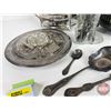 Image 2 : Silverplated Collectibles including :  - Casserole Dishes & Liners - Utensils - Frog