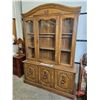 Image 1 : Vintage Arch Top Lighted China Cabinet (2 Pc)