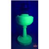 Image 3 : Coal Oil Lamp : Uranium Glass Aladdin Lincoln Drape Model B Burner (c.1930's-40's)
