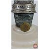 Image 7 : Coal Oil Lamp : Uranium Glass Aladdin Lincoln Drape Model B Burner (c.1930's-40's)