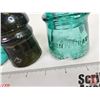 Image 5 : Glass Insulators (3) : Green & Aqua