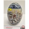 Image 1 : Decorative Porcelain Egg Sculpture (Chinese Satsuma Style)