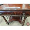 Image 2 : Vintage Wooden Writing Desk w/Barrel Front Drawer