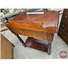 Image 6 : Vintage Wooden Writing Desk w/Barrel Front Drawer