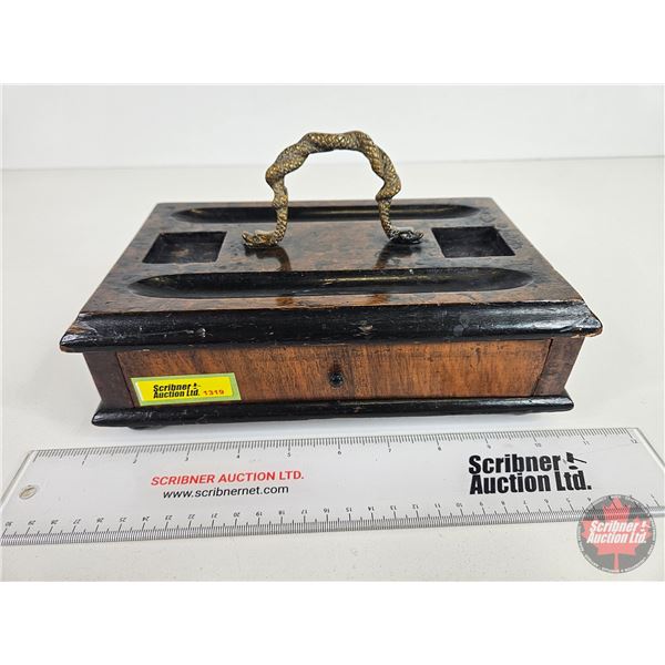 Wooden Writing Box/Inkstand