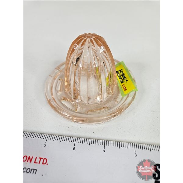 Pink Depression Glass Juicer