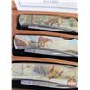Image 2 : Hautman Collector Knife Set (3): Wildlife Motif c/w Wooden Case (Engraved : Kevin)