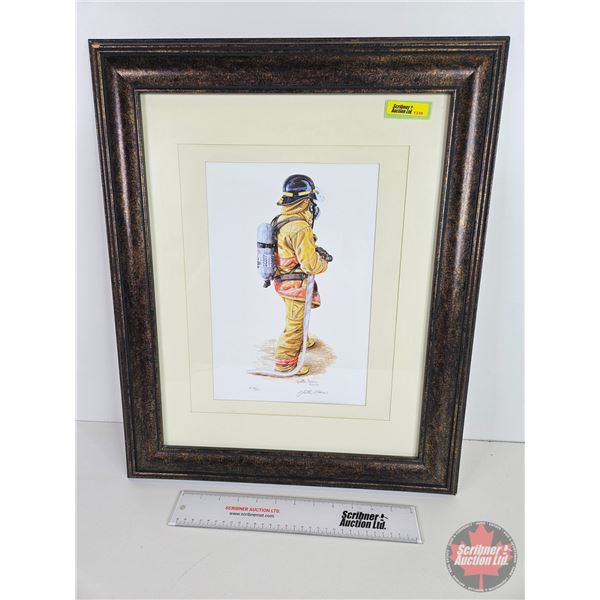 Limited Edition Framed Print : "Code Red Alarm" by Yvette Moore (Signed) (#278/911)