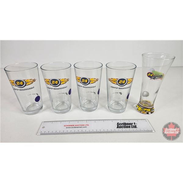 Jeff Gordon Nascar Drinking Glasses (5)