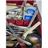 Image 4 : Variety of Silverplated Cutlery w/Wooden Box