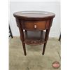 Image 1 : Circular Accent Table w/Drawer