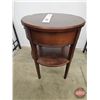 Image 3 : Circular Accent Table w/Drawer