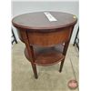 Image 5 : Circular Accent Table w/Drawer