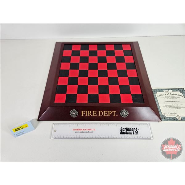 Fire House Checkers Set : Bradford Exchange (Limited Edition #A1589)